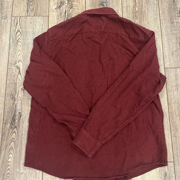 UNTUCKit Sherwood Flannel Shirt XL – Burgundy / Dark Red – 100% Cotton - Picture 2 of 10